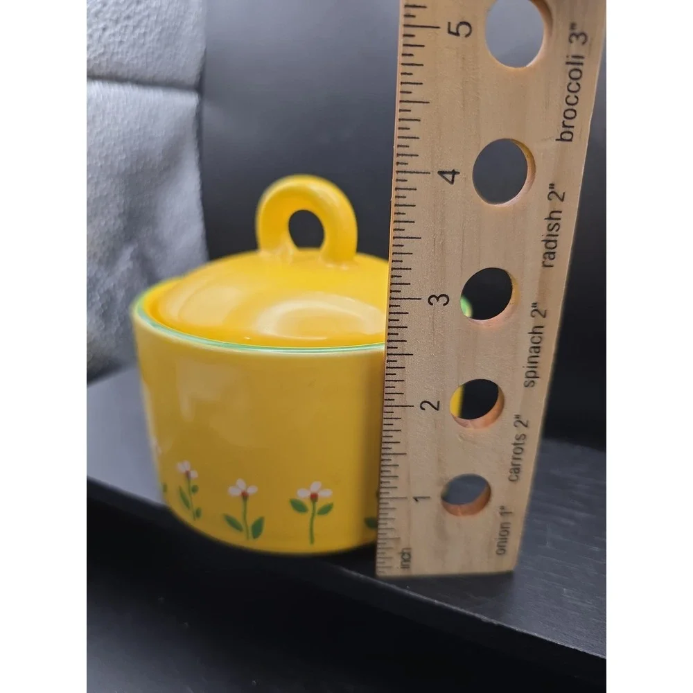 Vintage Teleflora Yellow Daisy Planter 1985 Flowers Sugar Decor Spring